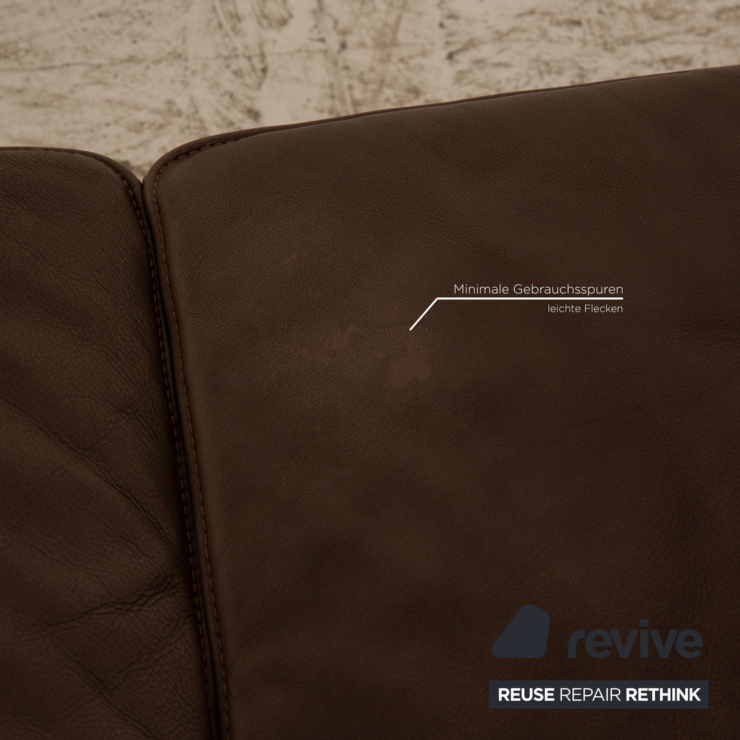 Koinor Raoul Leder Zweisitzer Braun Sofa Couch Funktion
