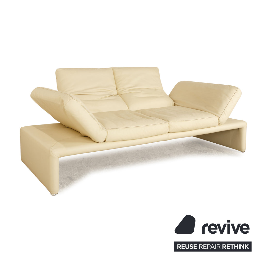 Koinor Raoul Leder Zweisitzer Creme manuelle Funktion Sofa Couch