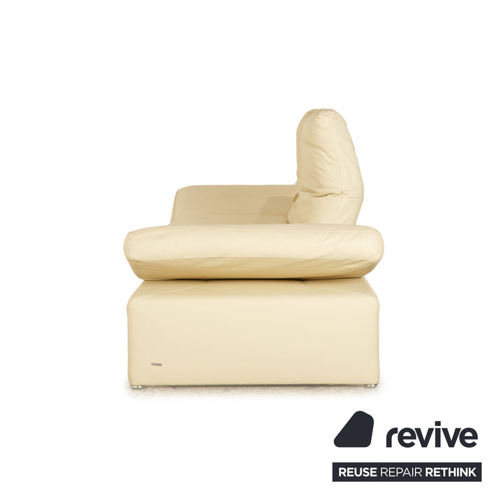 Koinor Raoul Leather Two Seater Cream Manual Function Sofa Couch