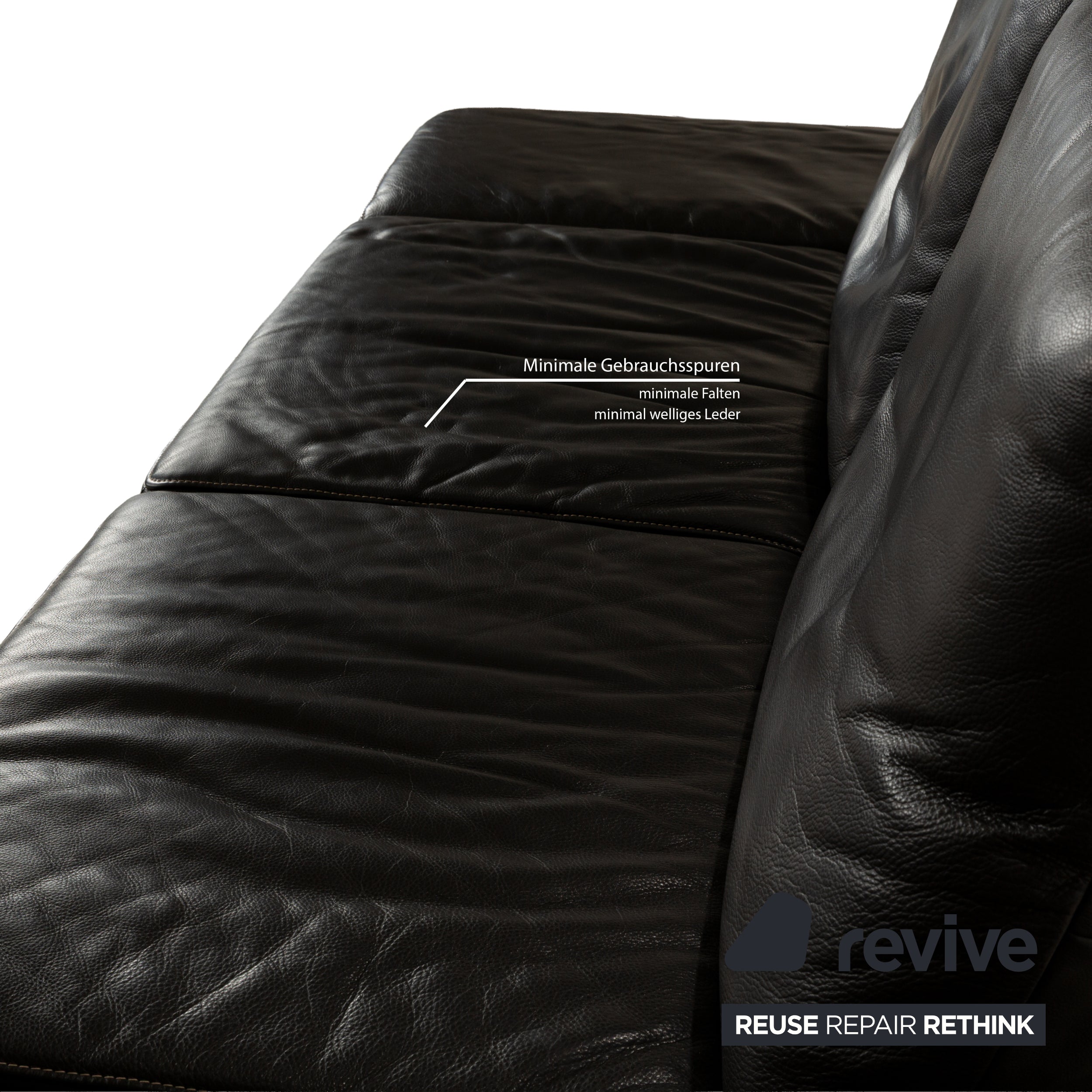 Koinor Raoul Leder Zweisitzer Dunkelbraun manuelle Funktion Sofa Couch