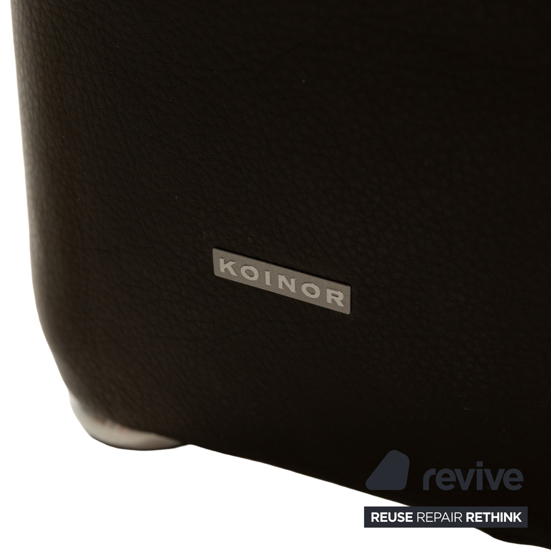 Koinor Raoul Leather Two-Seater Dark Brown Manual Function Sofa Couch