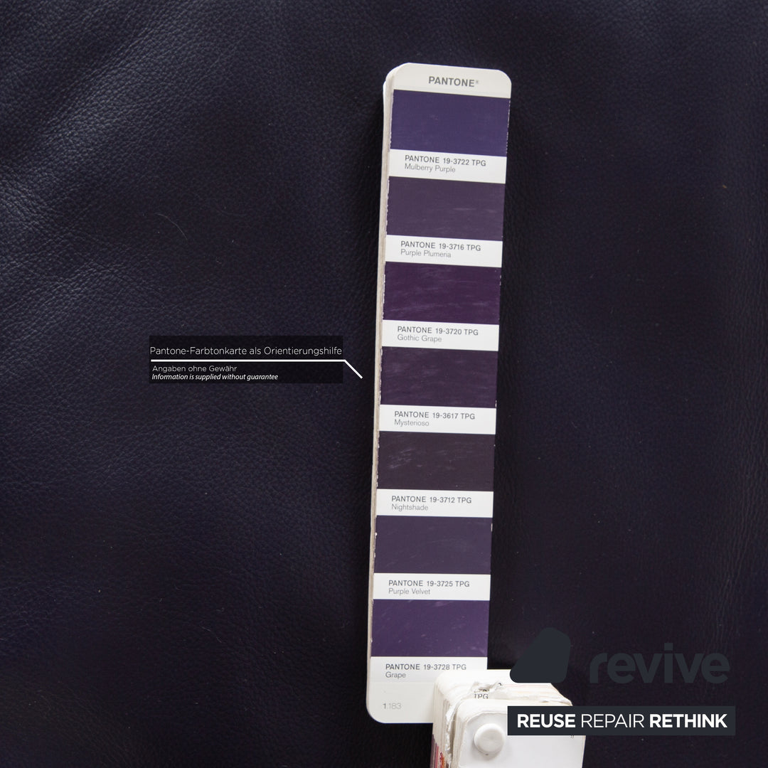 Koinor Raoul Cuir Deux Places Violet Violet Fonction Manuelle Canapé Canapé