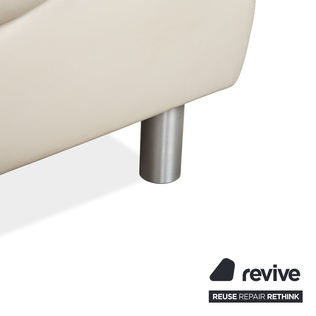 Koinor Rivoli Leder Dreisitzer Creme manuelle Funktion Sofa Couch