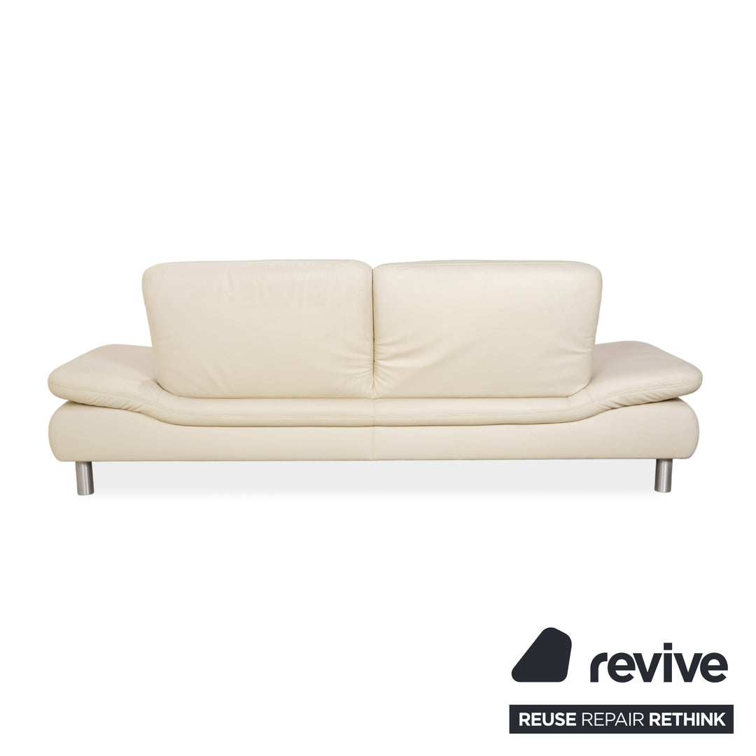 Koinor Rivoli Leder Dreisitzer Creme manuelle Funktion Sofa Couch
