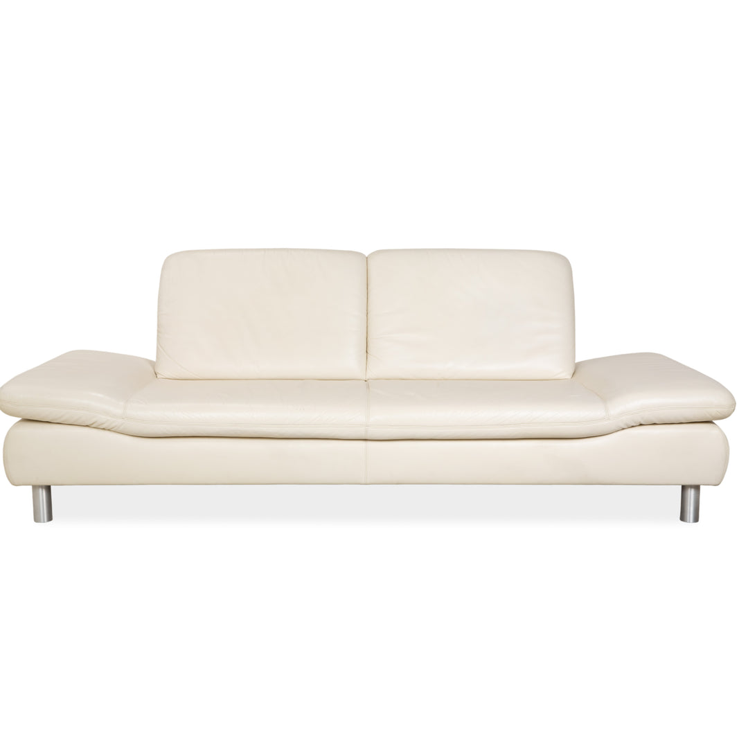Koinor Rivoli Leder Dreisitzer Creme manuelle Funktion Sofa Couch