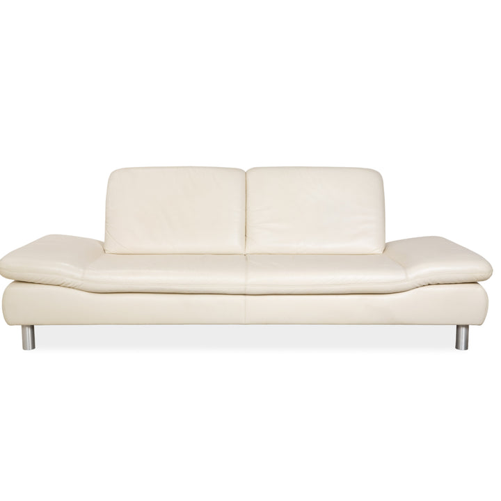 Koinor Rivoli Leder Dreisitzer Creme manuelle Funktion Sofa Couch