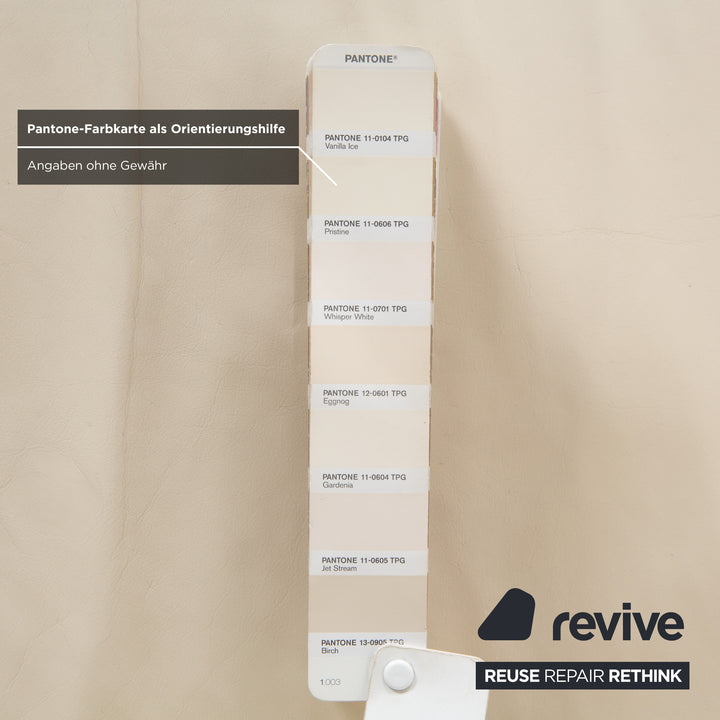 Koinor Rivoli Canapé trois places en cuir crème à fonction manuelle