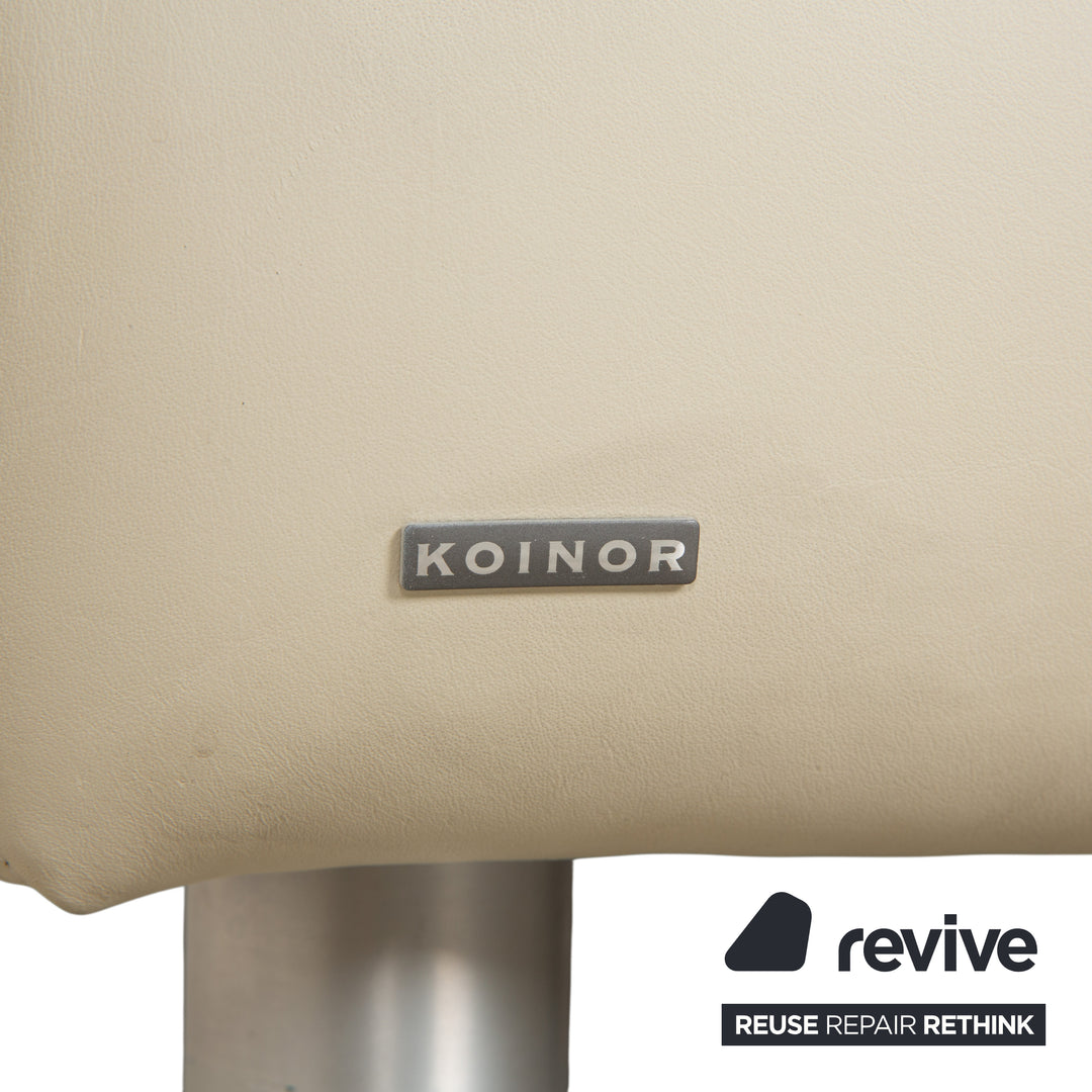 Koinor Rivoli Leder Dreisitzer Creme manuelle Funktion Sofa Couch