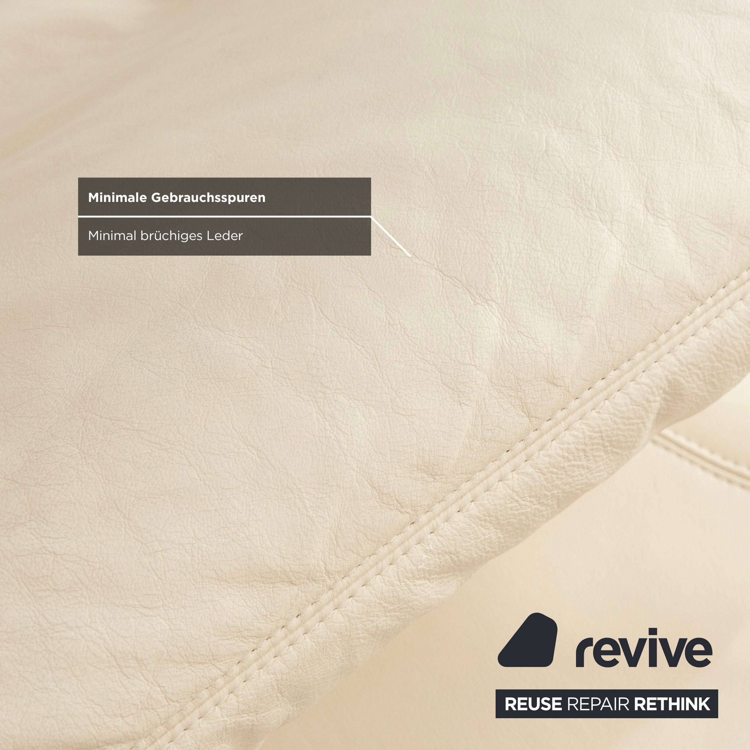 Koinor Rivoli canapé d'angle en cuir crème canapé fonction manuelle