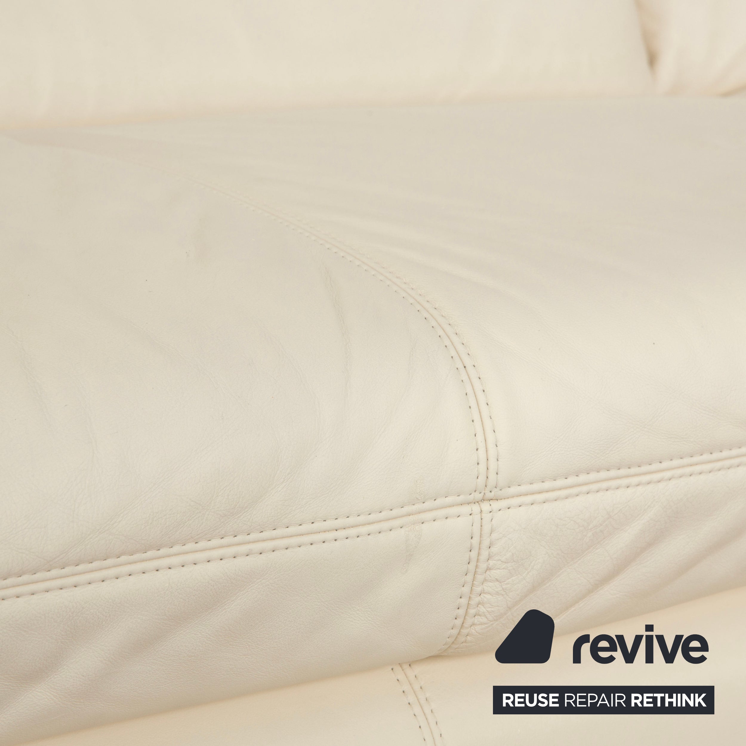 Koinor Rivoli canapé d'angle en cuir crème canapé fonction manuelle