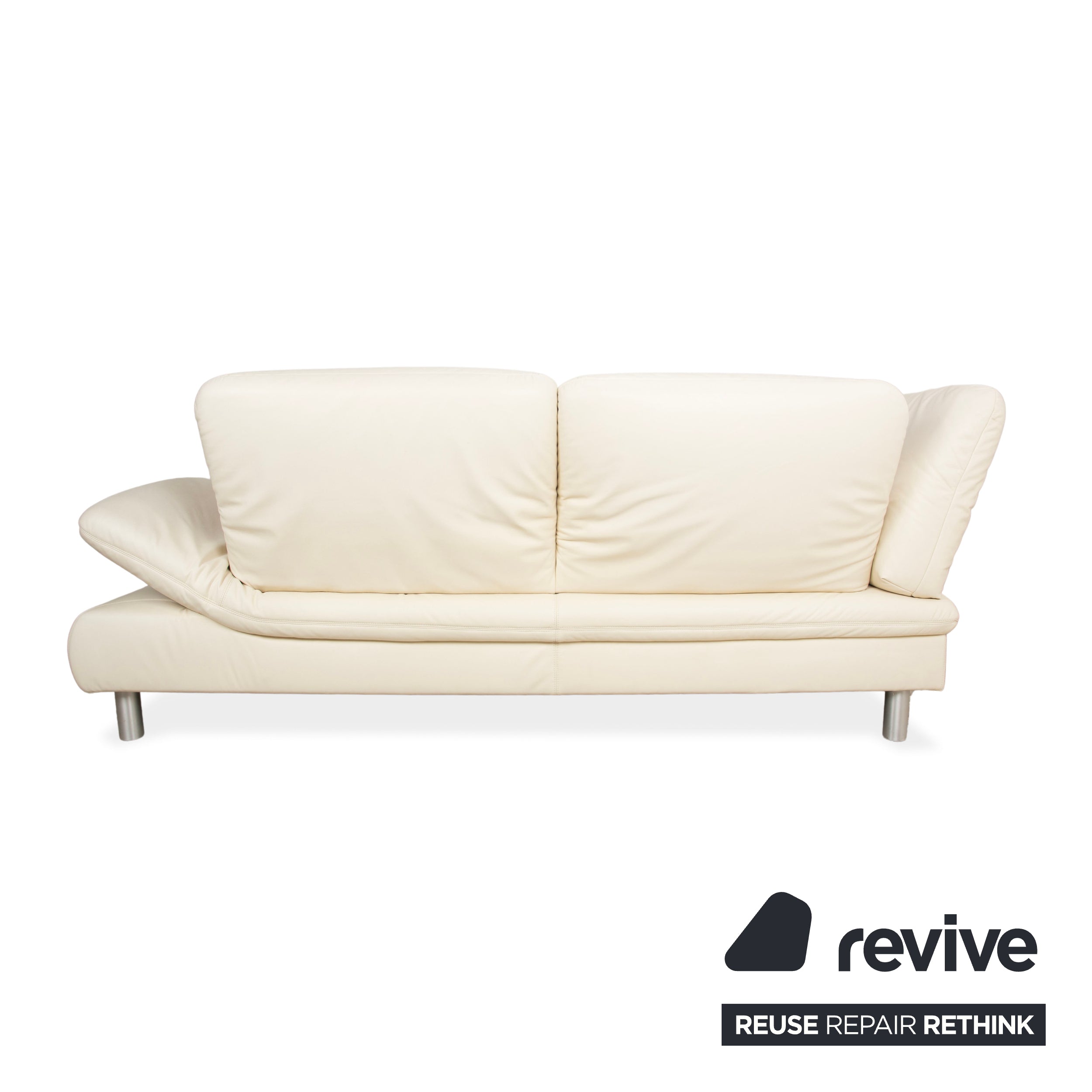 Koinor Rivoli canapé d'angle en cuir crème canapé fonction manuelle