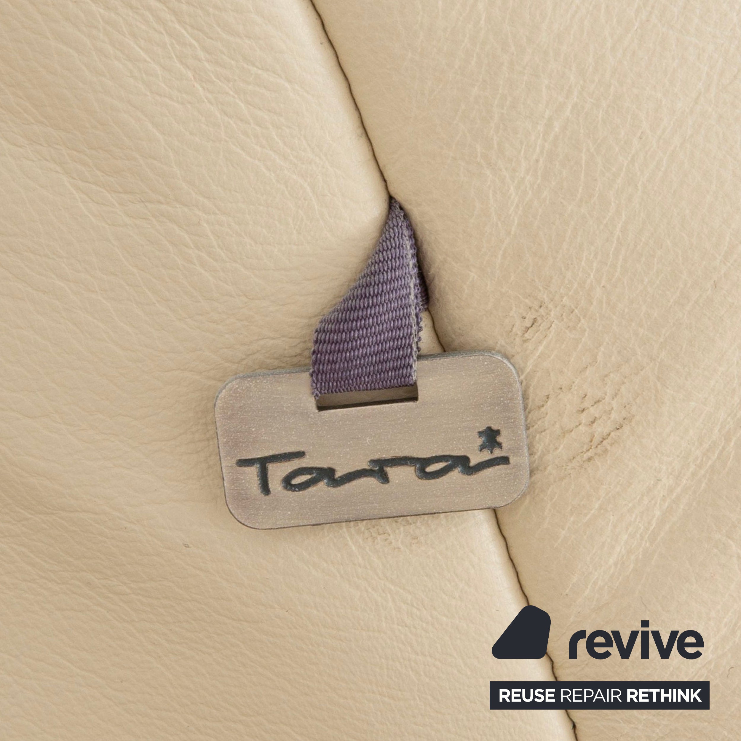 Koinor Rivoli canapé d'angle en cuir crème canapé fonction manuelle