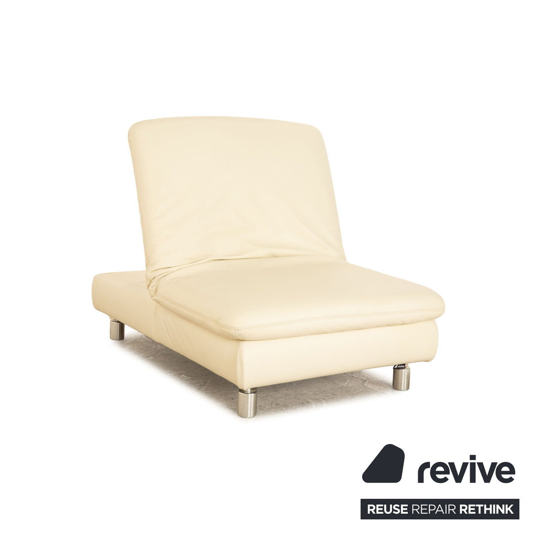 Koinor Rivoli Leder Hocker Creme manuelle Funktion