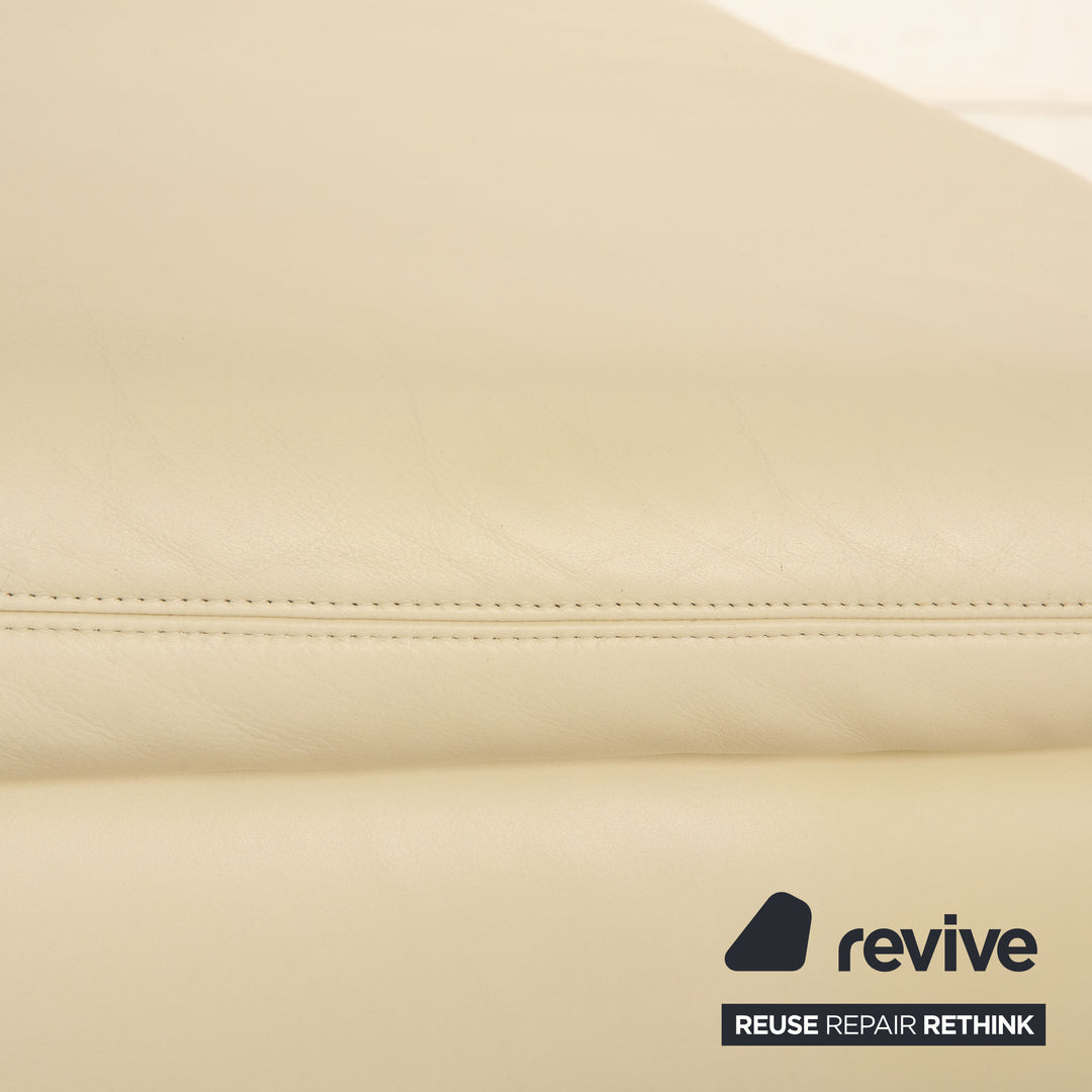 Koinor Rivoli Leder Hocker Creme manuelle Funktion