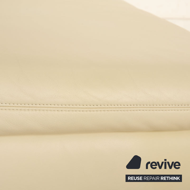 Koinor Rivoli Leder Hocker Creme manuelle Funktion