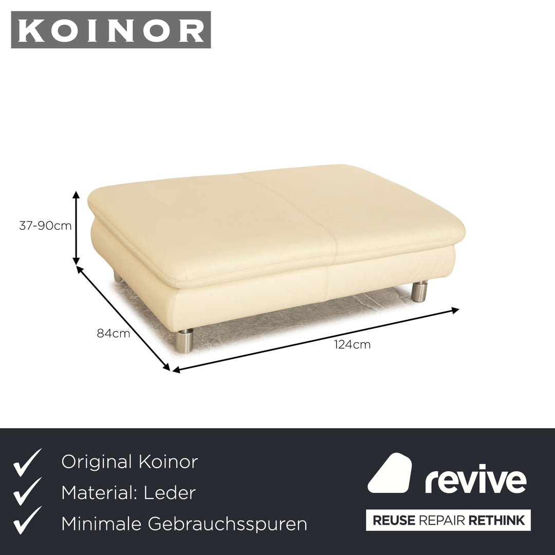 Koinor Rivoli Leder Hocker Creme manuelle Funktion