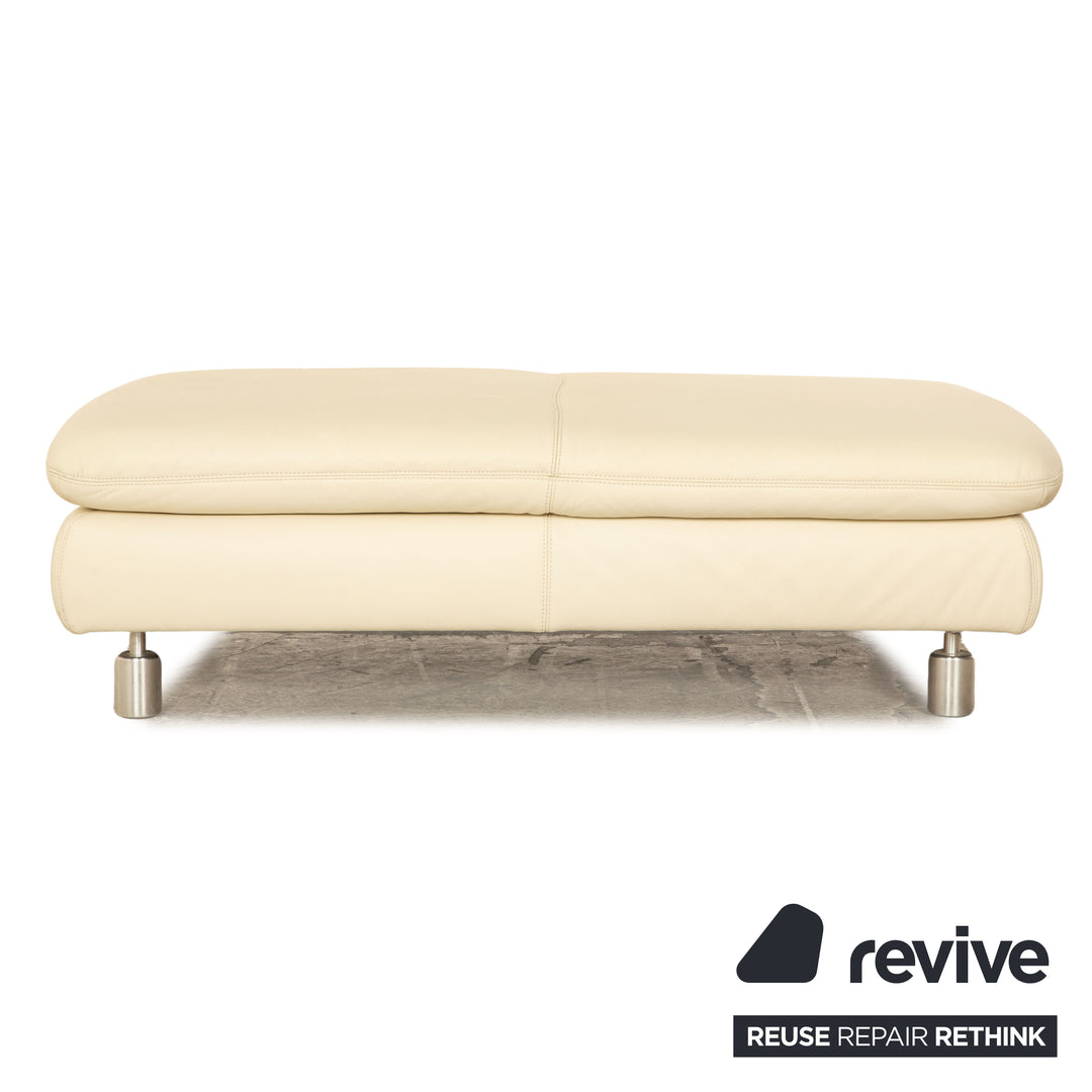 Koinor Rivoli Leder Hocker Creme manuelle Funktion