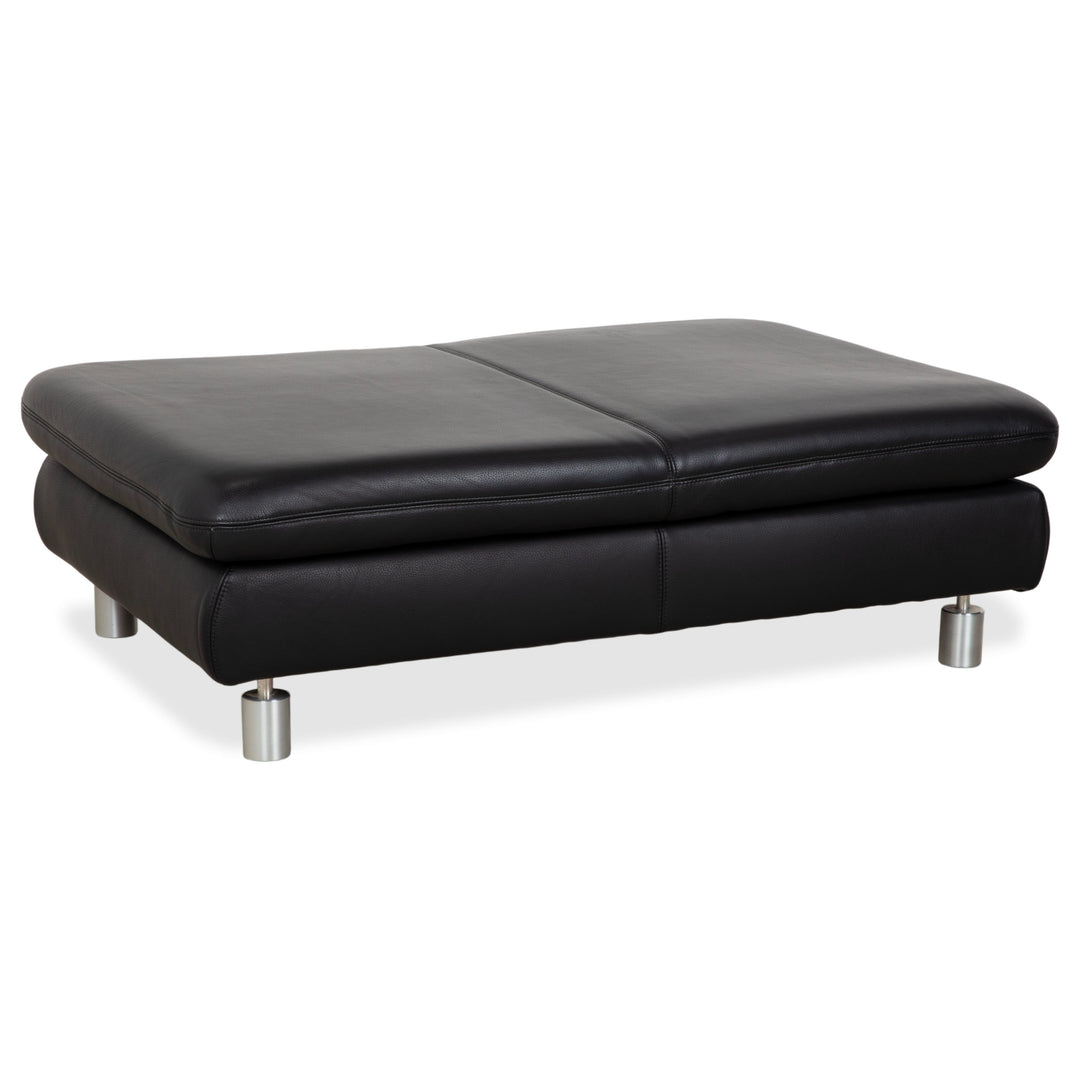 Koinor Rivoli Leder Hocker Schwarz manuelle Funktion