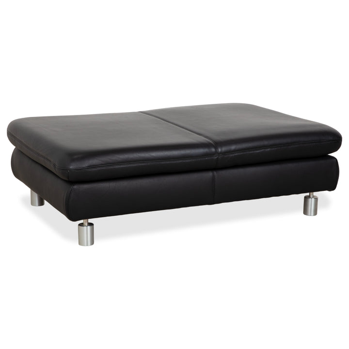 Koinor Rivoli Leder Hocker Schwarz manuelle Funktion