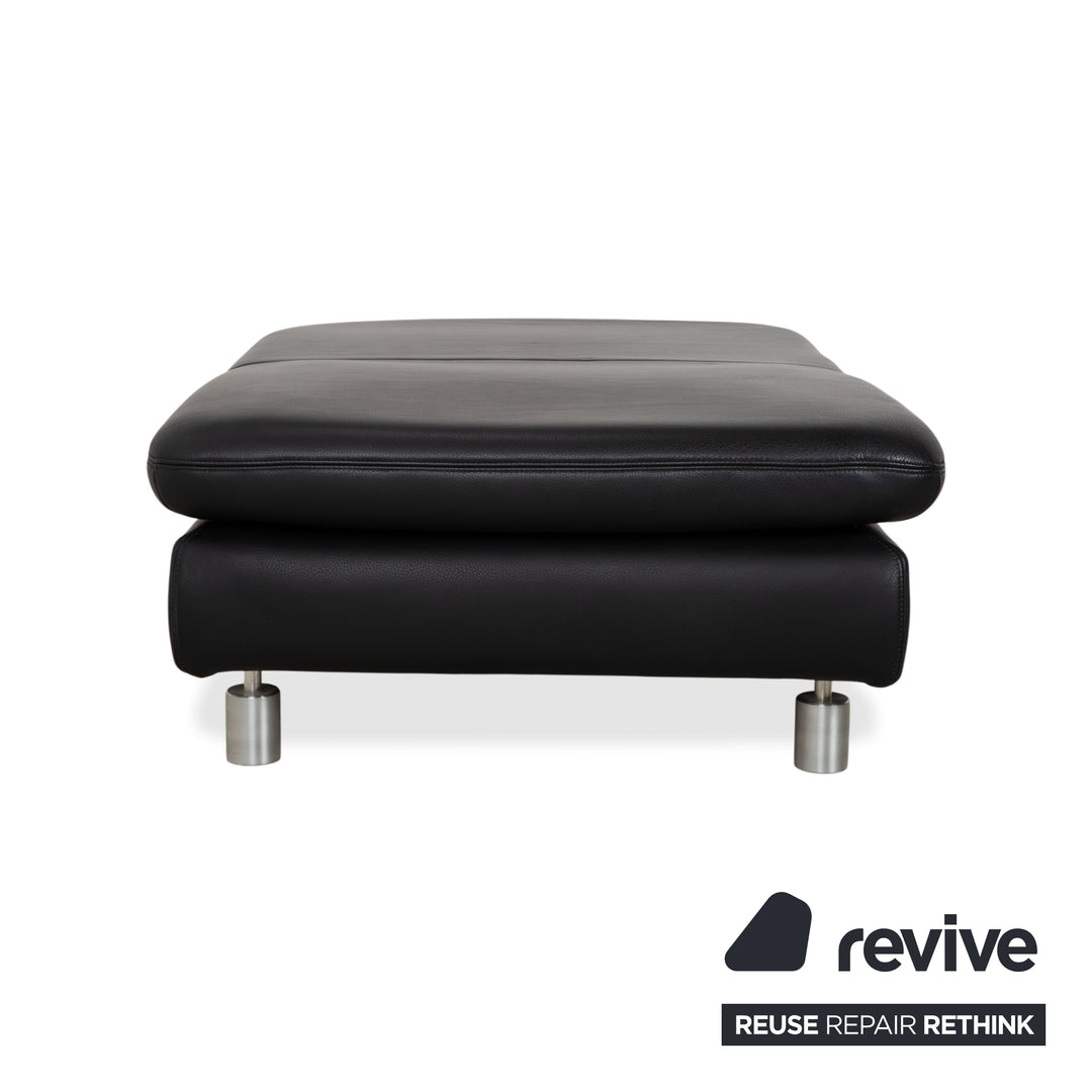 Koinor Rivoli Leder Hocker Schwarz manuelle Funktion