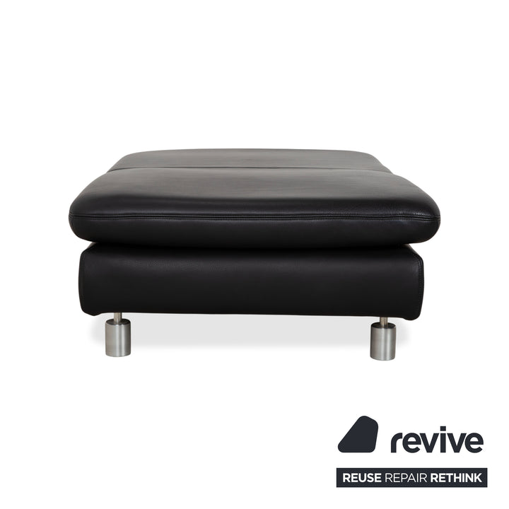 Koinor Rivoli Leder Hocker Schwarz manuelle Funktion