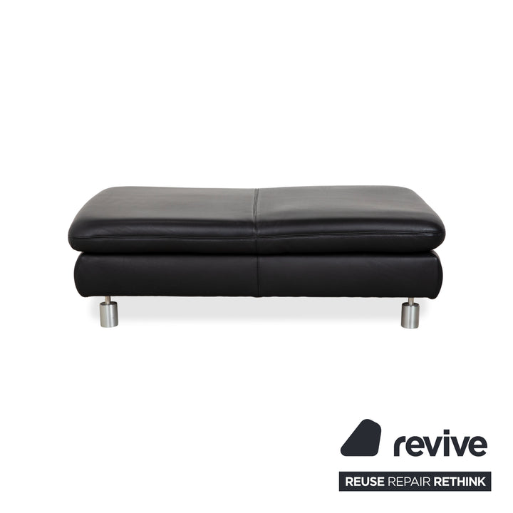 Koinor Rivoli Leder Hocker Schwarz manuelle Funktion