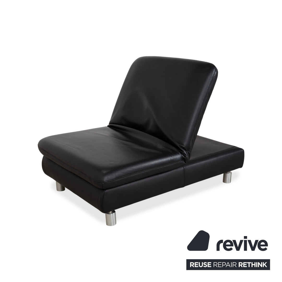 Koinor Rivoli Leder Hocker Schwarz manuelle Funktion