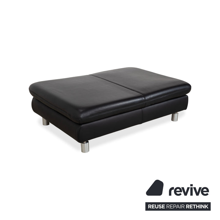 Koinor Rivoli Leder Hocker Schwarz manuelle Funktion