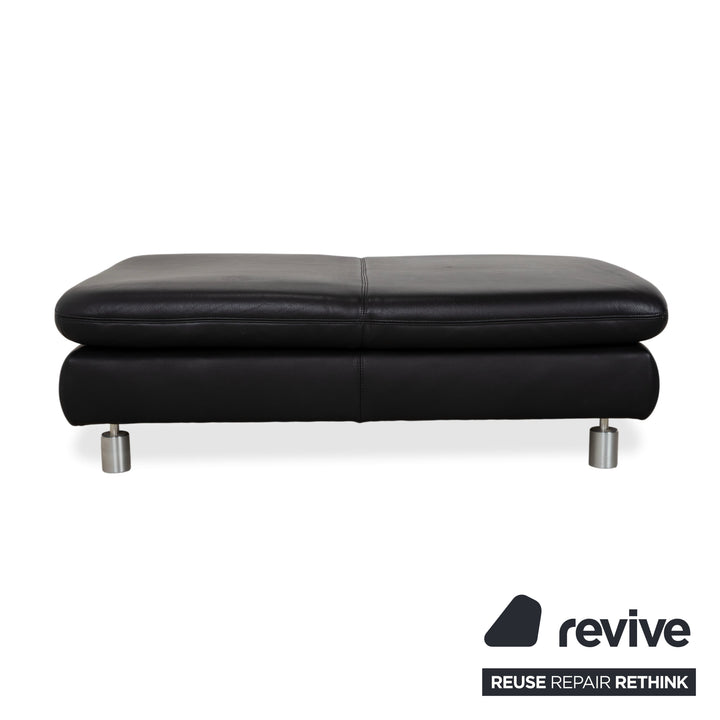 Koinor Rivoli Leder Hocker Schwarz manuelle Funktion