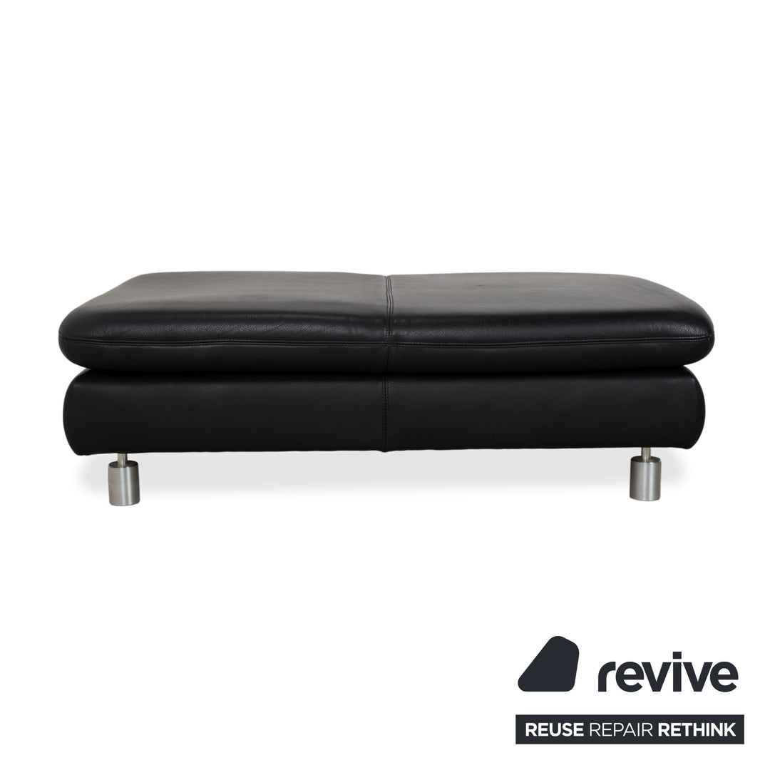 Koinor Rivoli Leder Hocker Schwarz manuelle Funktion
