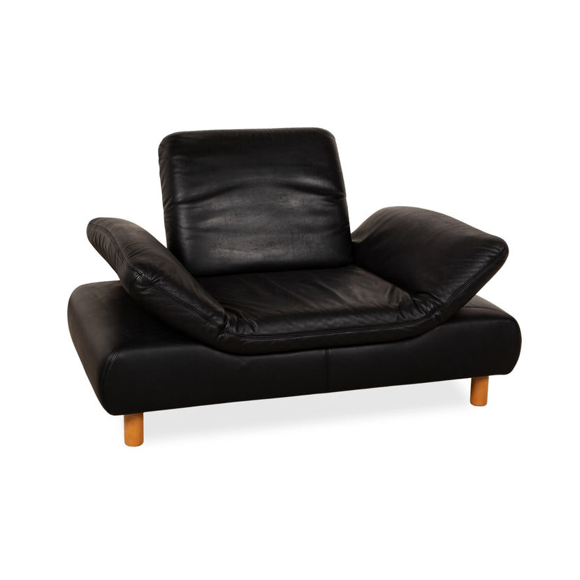 Koinor Rivoli Leather Armchair Black manual function