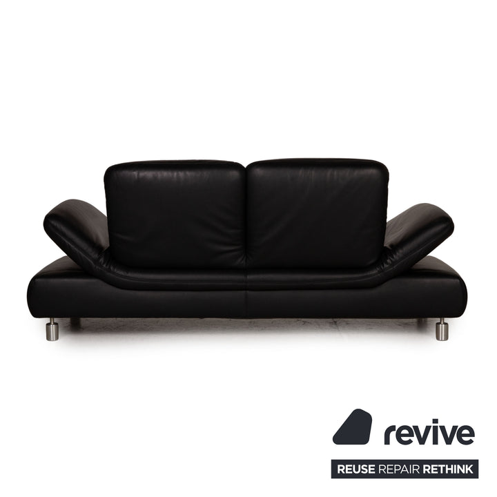 Koinor Rivoli Leder Sofa Schwarz Zweisitzer Couch Funktion