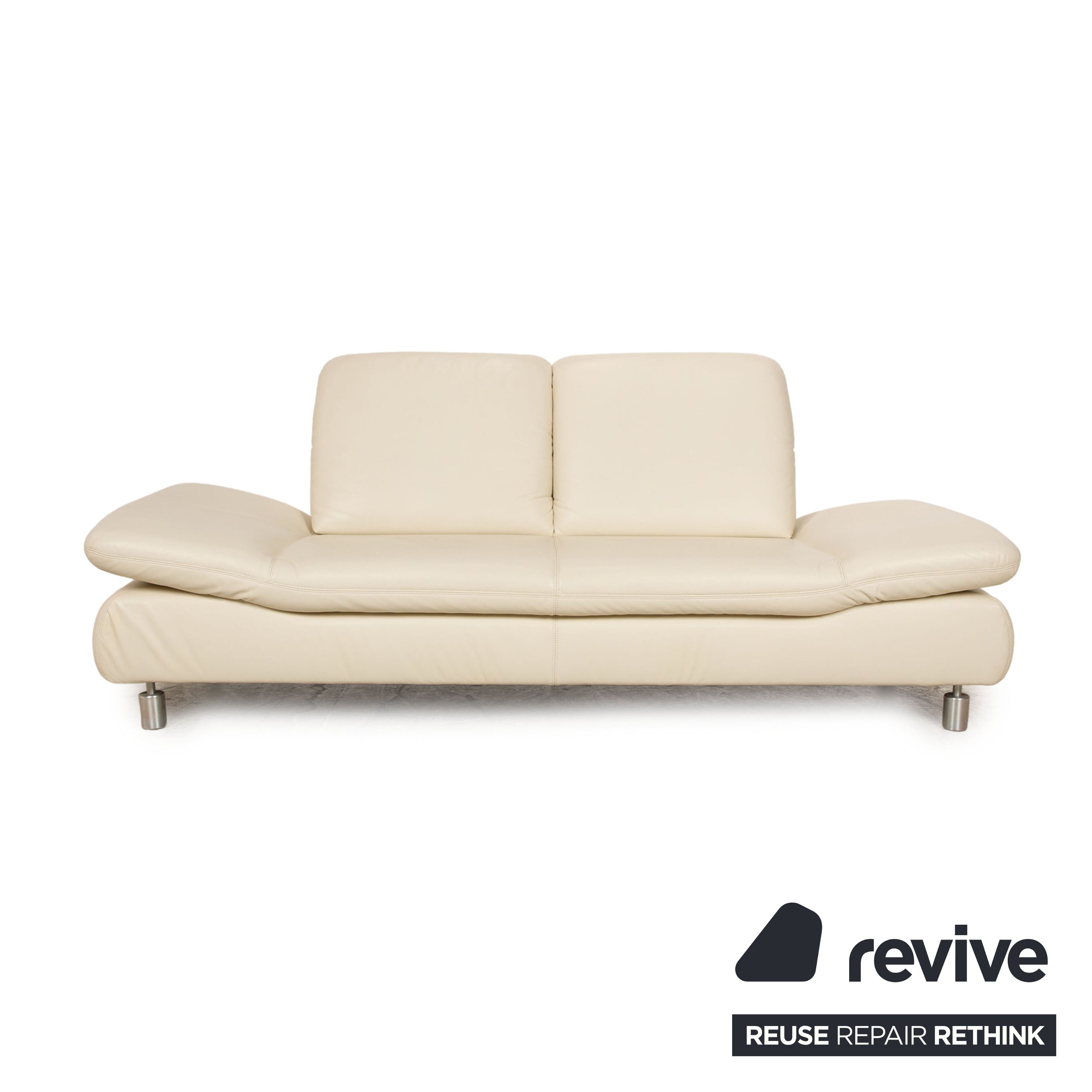 Koinor Rivoli Leder Zweisitzer Creme manuelle Funktion Sofa Couch