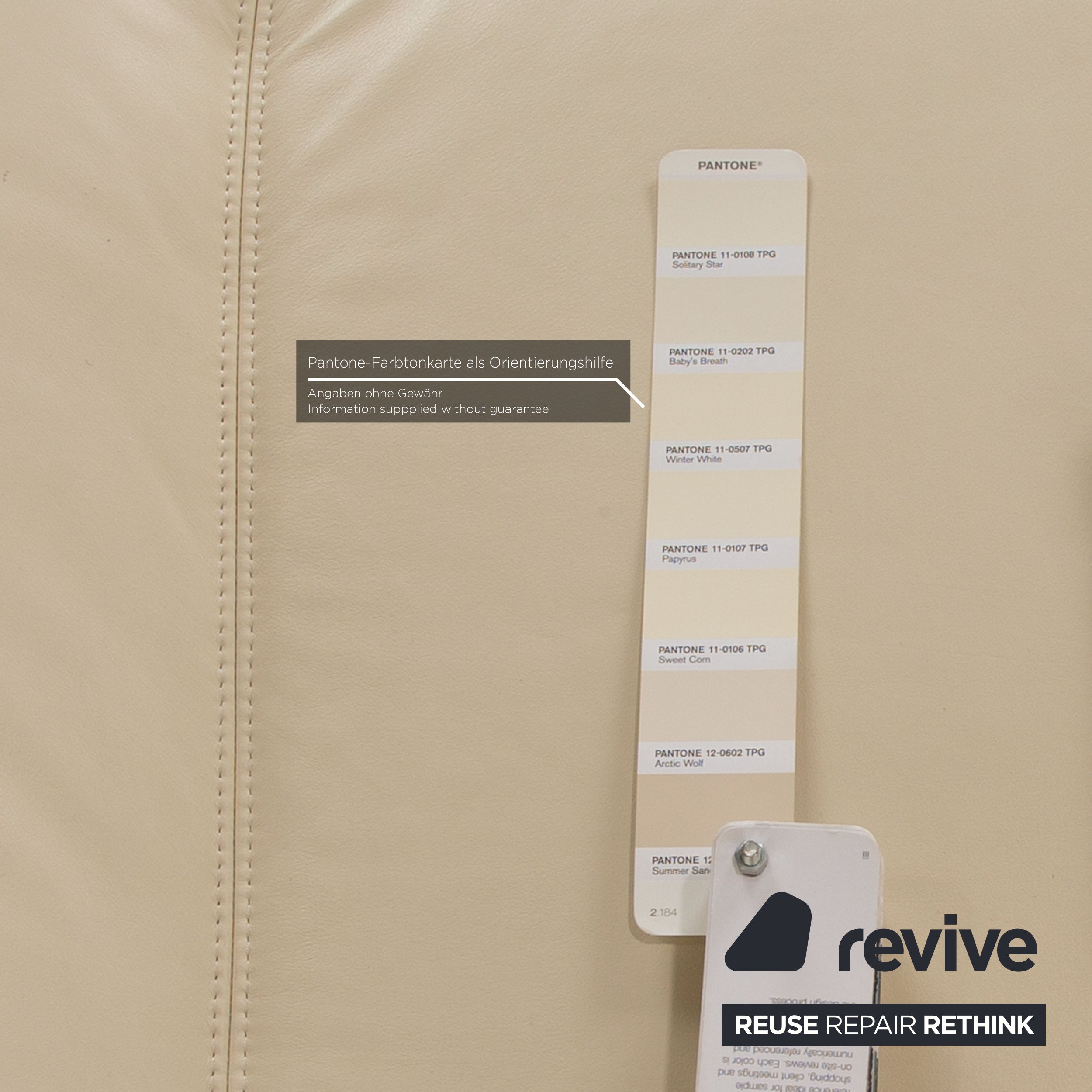Koinor Rivoli Leder Zweisitzer Creme manuelle Funktion Sofa Couch
