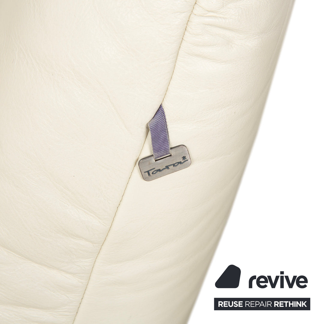 Koinor Rivoli Leather Two Seater Cream Manual Function Sofa Couch
