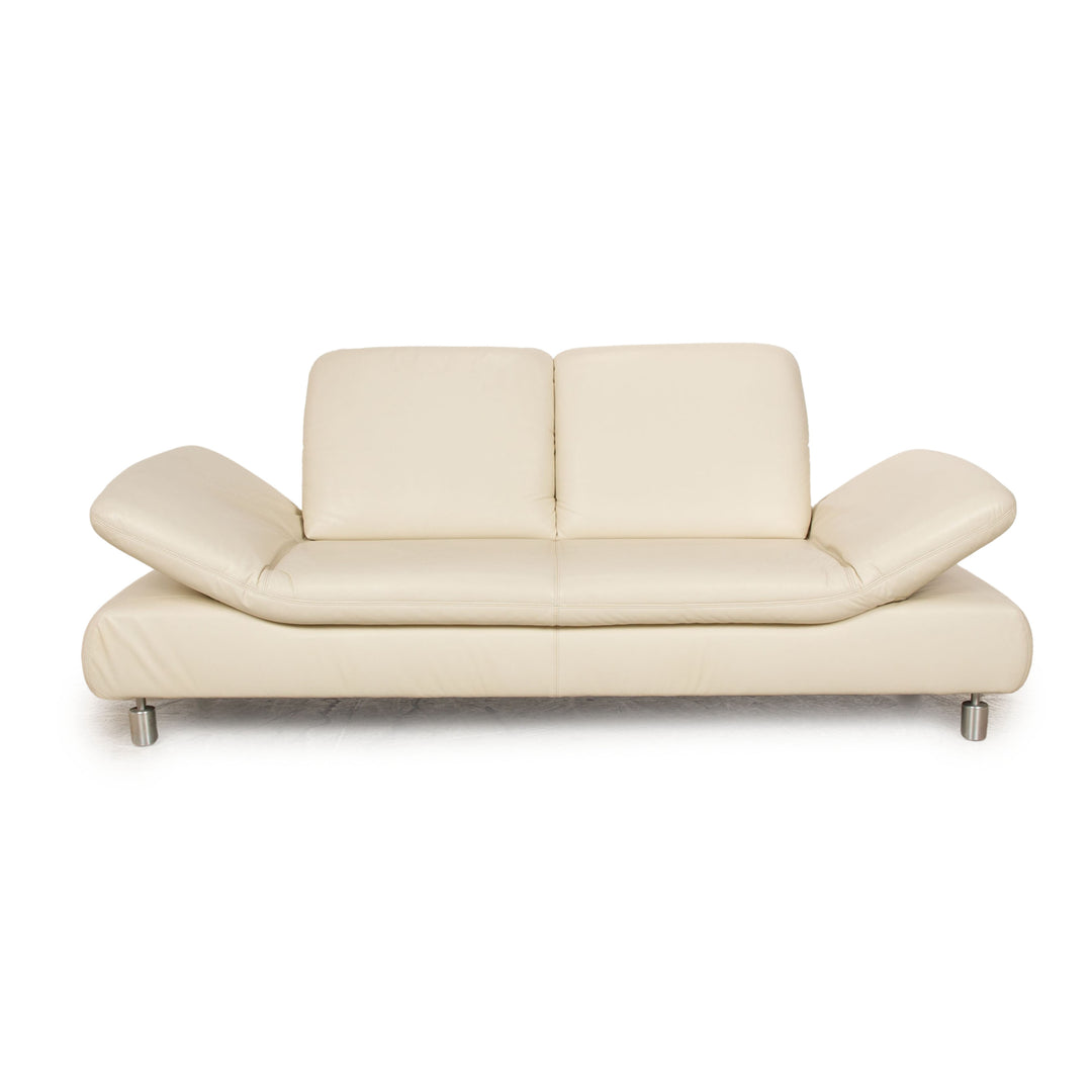 Koinor Rivoli Leder Zweisitzer Creme manuelle Funktion Sofa Couch