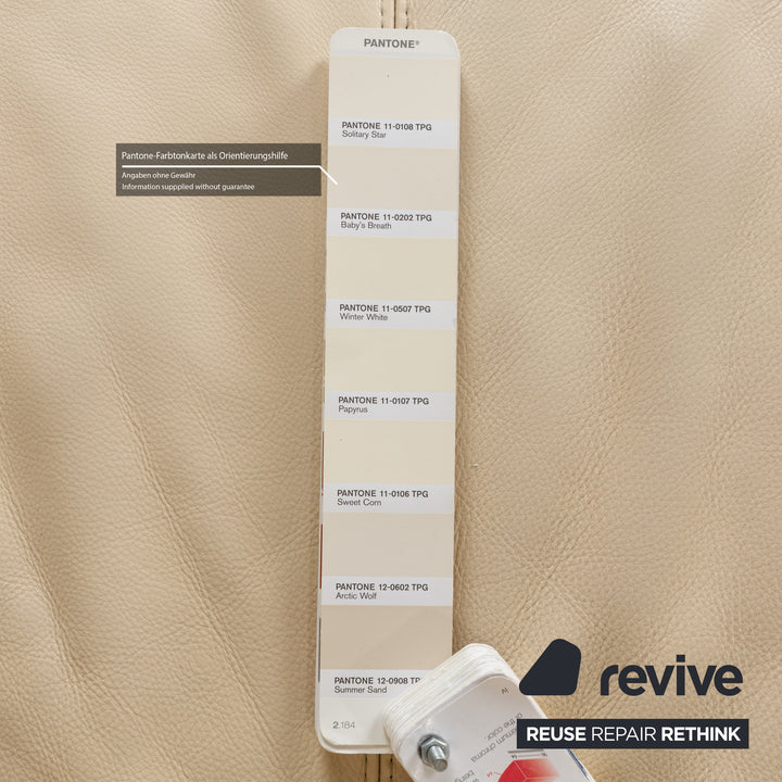 Koinor Rivoli Leder Zweisitzer manuelle Funktion Creme Sofa Couch