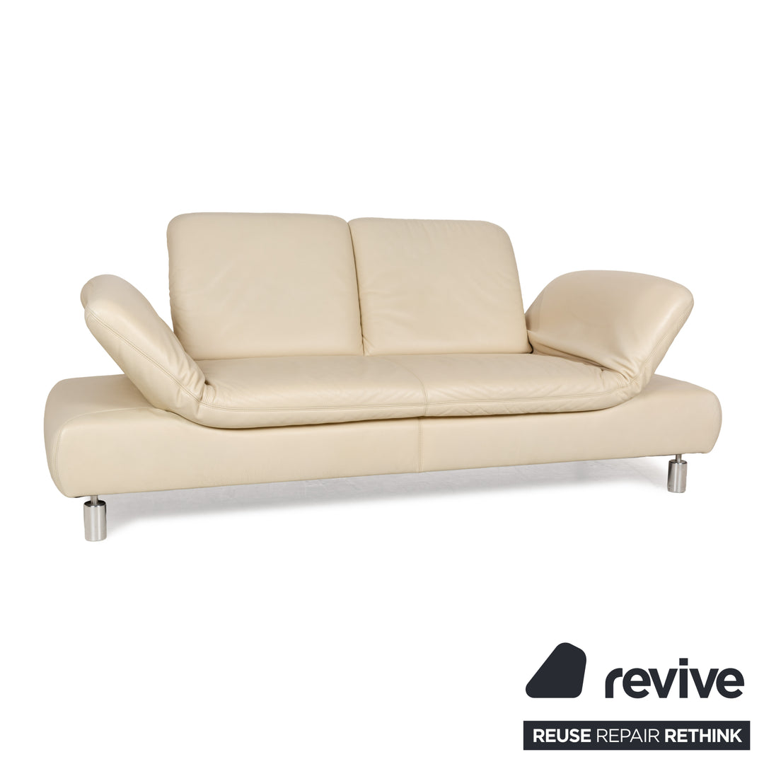 Koinor Rivoli Leder Zweisitzer manuelle Funktion Creme Sofa Couch