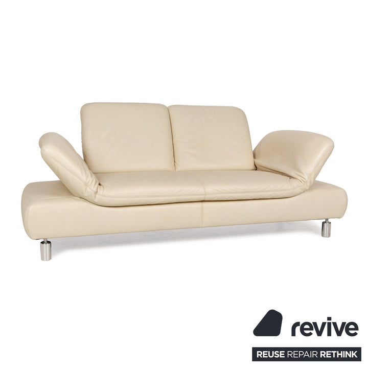 Koinor Rivoli Leder Zweisitzer manuelle Funktion Creme Sofa Couch