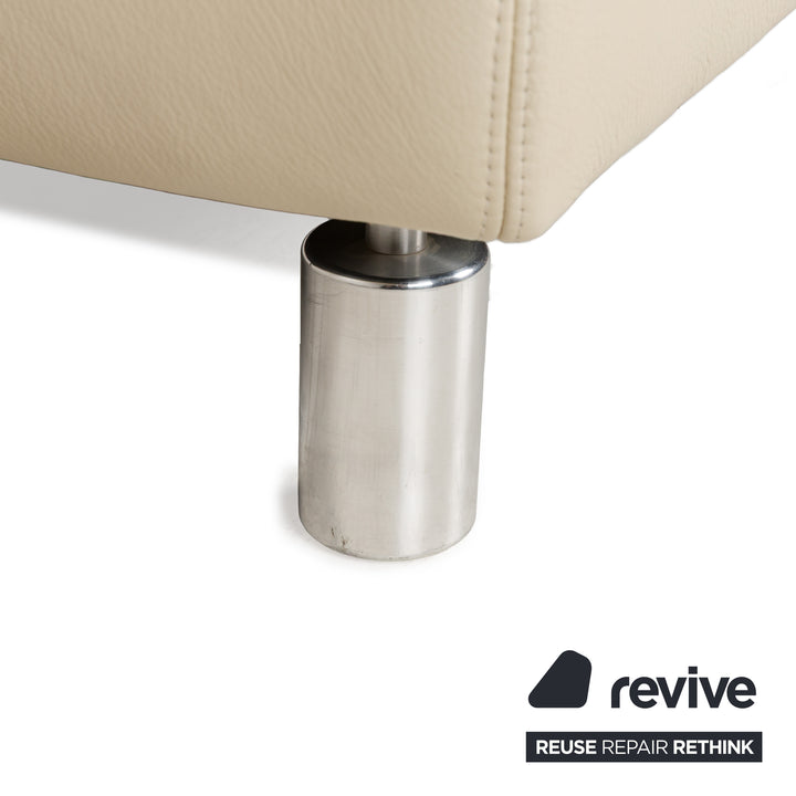 Koinor Rivoli Leder Zweisitzer manuelle Funktion Creme Sofa Couch