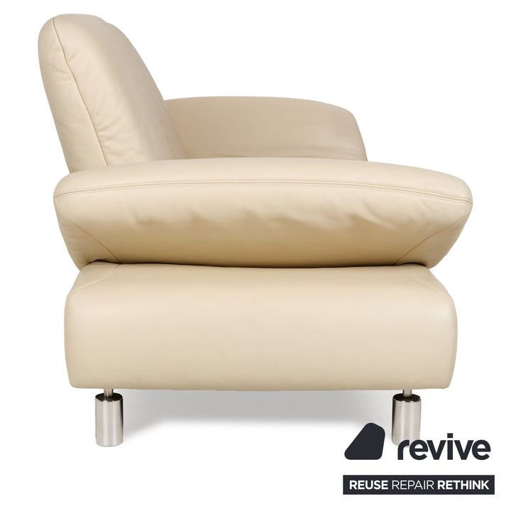 Koinor Rivoli Leder Zweisitzer manuelle Funktion Creme Sofa Couch