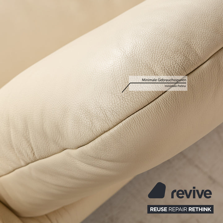 Koinor Rivoli Leder Zweisitzer manuelle Funktion Creme Sofa Couch