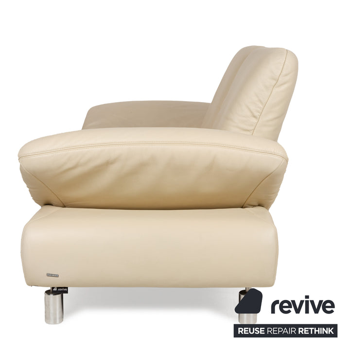 Koinor Rivoli Leder Zweisitzer manuelle Funktion Creme Sofa Couch