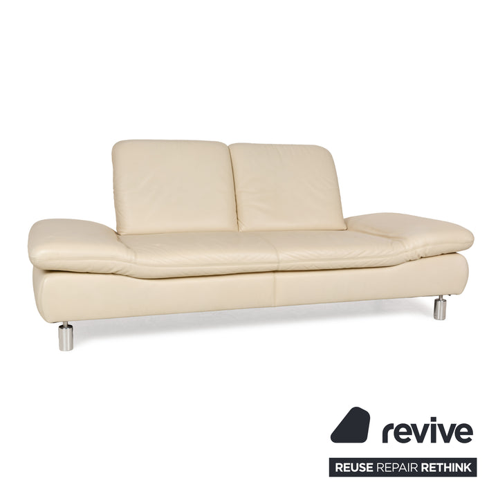 Koinor Rivoli Leder Zweisitzer manuelle Funktion Creme Sofa Couch