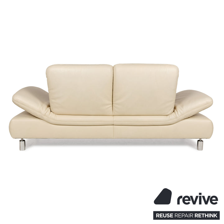 Koinor Rivoli Leder Zweisitzer manuelle Funktion Creme Sofa Couch