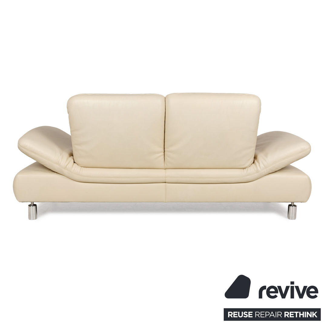 Koinor Rivoli Leder Zweisitzer manuelle Funktion Creme Sofa Couch