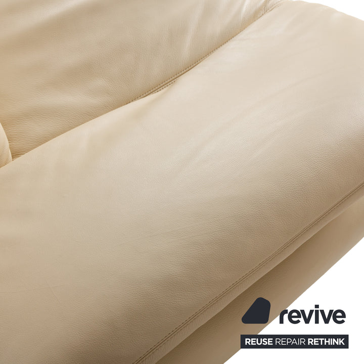Koinor Rivoli Leder Zweisitzer manuelle Funktion Creme Sofa Couch