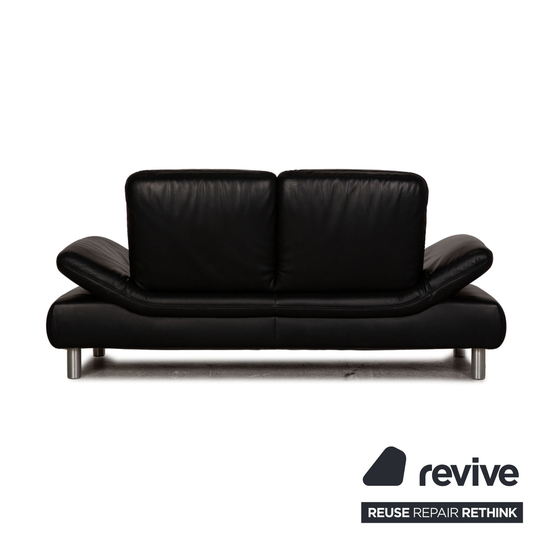 Koinor Rivoli Leder Zweisitzer Schwarz Sofa Couch Funktion