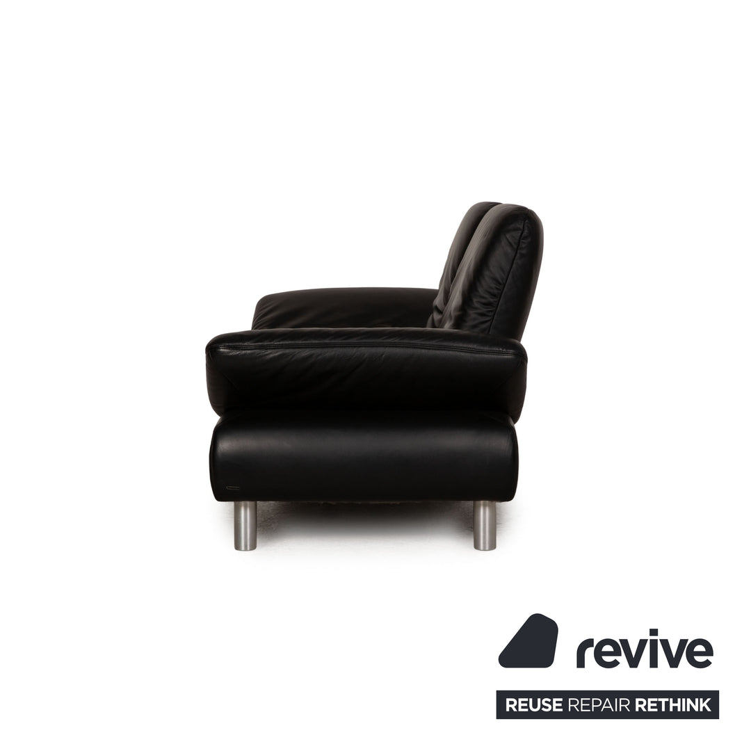 Koinor Rivoli Leder Zweisitzer Schwarz Sofa Couch Funktion