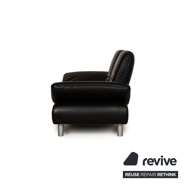 Koinor Rivoli Leder Zweisitzer Schwarz Sofa Couch Funktion